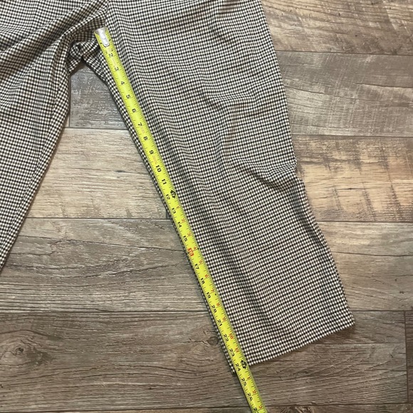 RACHEL ZOE Houndstooth Wide Leg Cropped Pants Women's Size 10 SHORT - Picture 7 of 10